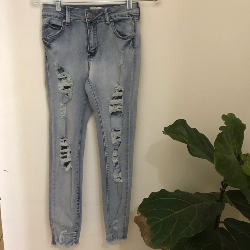 Distressed jeans